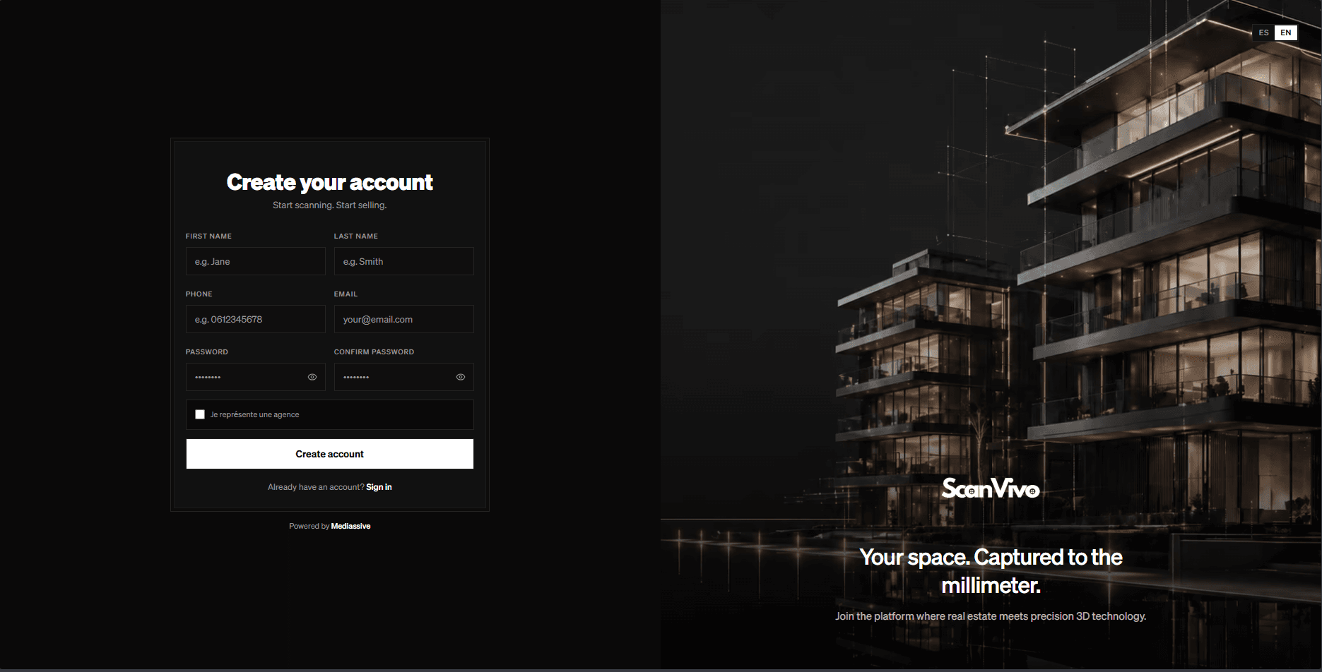 Create your account